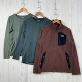 【Men's M ブラウン系】 Millet ( ミレー ) ・フェニックス フリース・ロングスリーブティー 計3点セット バルク販売 卸売り ウェア トップス アウター ジャケット フリース z00060082  フリース アウター ジャケット トップス ウェア