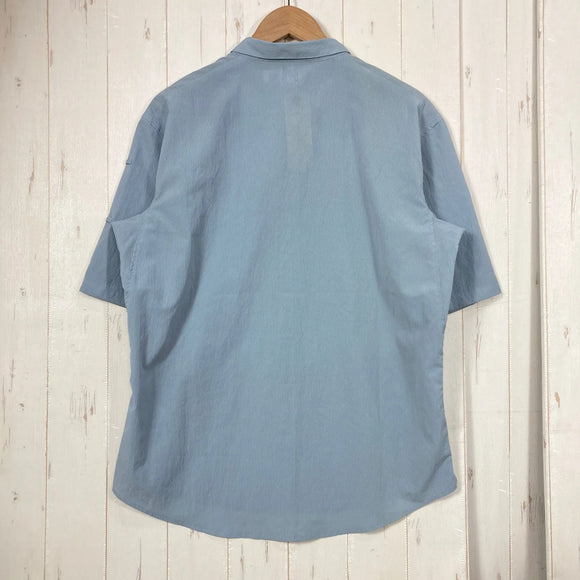 【Unisex M ブルー系】 Nruc ( ヌルク ) ギャスパー エア シャツ GASPER Air SHIRT Light Blue TORAY Dot Air / 2WAYストレッチ / 速乾 ポリエステル ウェア トップス インナー シャツ ショートスリー