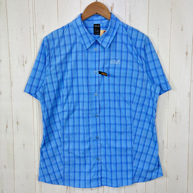 【Women's L ブルー系】 Jackwolfskin ( ジャックウルフスキン ) センタウラ シャツ Centaura Shirt ナイロン ウェア トップス インナー シャツ ショートスリーブシャツ 化繊 z00054717  化繊 ショートスリーブシャツ