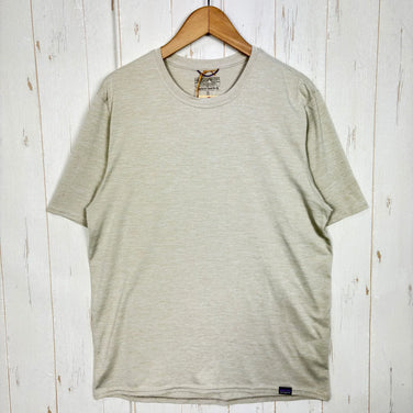 [Men's S Beige] 2025 Patagonia Capilene Cool Daily Shirt PDYX Polyester Apparel Tops Inner Shirt Short Sleeve T-shirt Crew