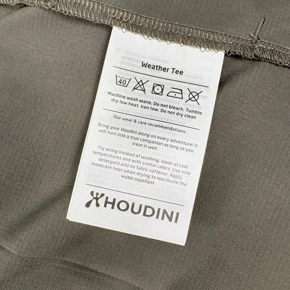 【Unisex L グリーン系】 Houdini ( フーディニ ) ウェザー ティー Weather Tee 159784 Baremark Green z00058222 Baremark Green 化繊 ショートスリーブTシャツ クルーネック インナー シャツ