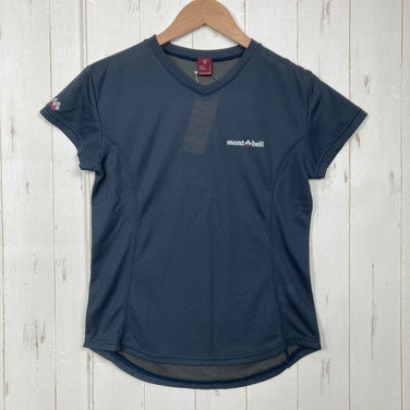 【Women's M ネイビー系】 Montbell ( モンベル ) クール Vネック Tシャツ ウィメンズ Cool V-Neck T-Shirt Women's ポリエステル ウェア トップス インナー シャツ ショートスリーブTシャツ クルーネック 化繊 z00