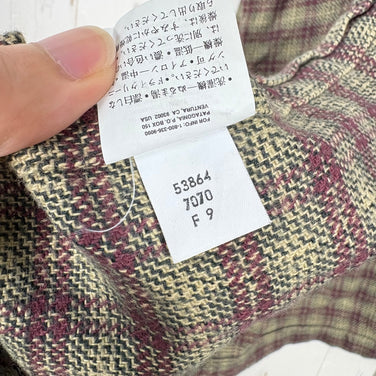 【Men's L ベージュ系】 1999 Patagonia ( パタゴニア ) ヘビー フランネル シャツ Heavy Flannel Shirt Andesite / Raisin 生産終了モデル 入手困難 オーガニックコットン オーガニックコットン ウェア ト