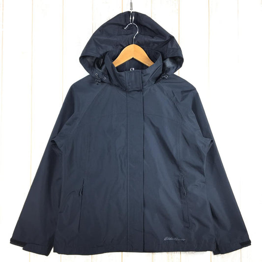 [女式 M 黑色] Eddie Bauer Weatherridge 夹克雨壳连帽衫女式雨壳外套夹克上衣