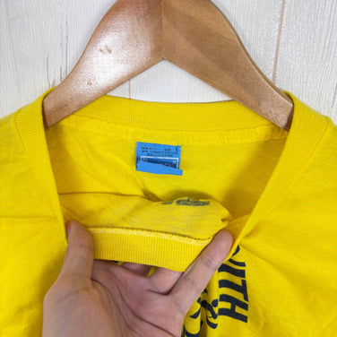 【Unisex L イエロー系】 1980s Adventure Unlimited（アドベンチャー アンリミテッド） スキーツーリング コットンティー 企業ユニフォーム系 入手困難 ビンテージ コットン ウェア トップス インナー シャツ ショートスリーブTシャツ