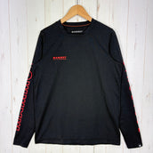【Men's XS ブラック系】 Mammut ( マムート ) QD ロゴ プリント ロングスリーブ Tシャツ アジアンフィット QD Logo Print Longsleeve T-shirts AF 速乾 UPF50+ 抗菌防臭 ポリエステル ウェア トップス