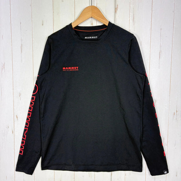 【Men's XS ブラック系】 Mammut ( マムート ) QD ロゴ プリント ロングスリーブ Tシャツ アジアンフィット QD Logo Print Longsleeve T-shirts AF 速乾 UPF50+ 抗菌防臭 ポリエステル ウェア トップス