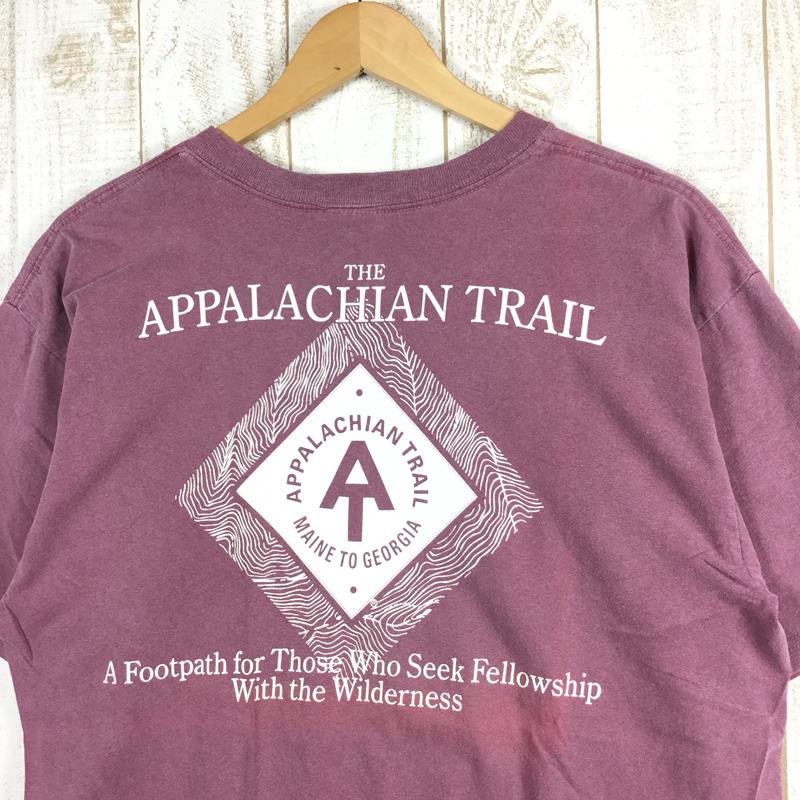 [Men's M Purple] Appalachian Trail At International Men's Synthetic Short Sleeve T-Shirt Crew Neck Inner Shirt Tops Wear