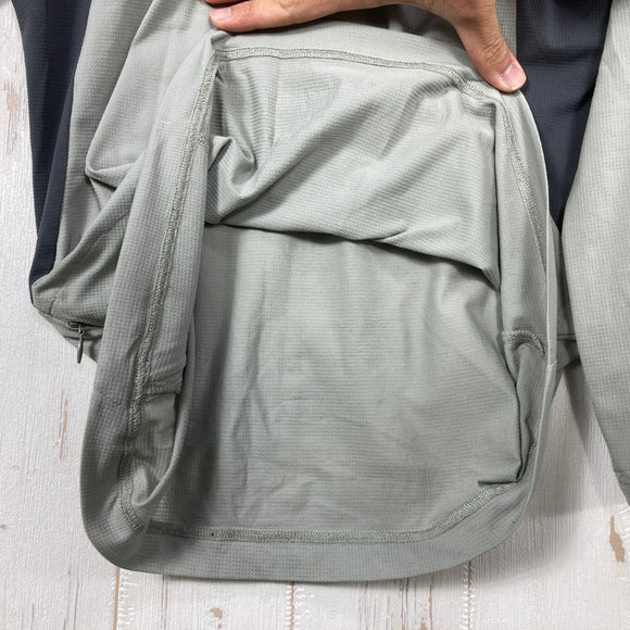 【Men's S グリーン系】 Finetrack ( ファイントラック ) ドラウト エア ジップネック Drought Air Zip Neck 吸汗速乾 軽量 日本製 ポリエステル ウェア トップス インナー シャツ ロングスリーブシャツ 化繊 z000614