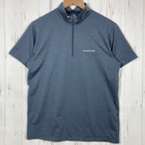 【Men's S グレー系】 Montbell ( モンベル ) WIC.UVテクト ショートスリーブジップシャツ ポリエステル ウェア トップス インナー シャツ ショートスリーブシャツ 化繊 z00059249  化繊 ショートスリーブシャツ インナー シャツ