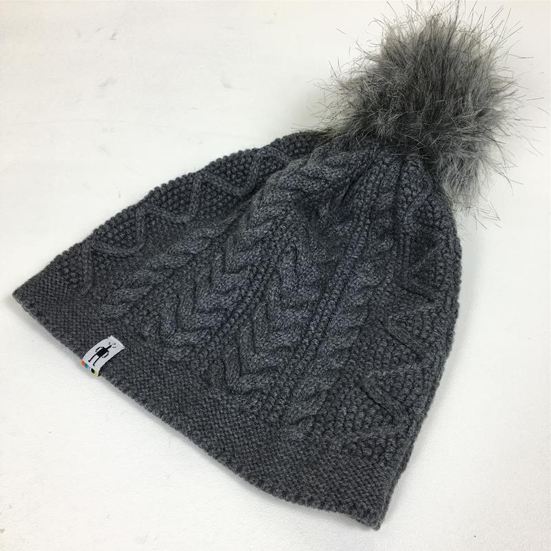 [Women's One Size Gray] Smartwool Women's Bunny Slope Wool Beanie SW000436 Women's Beanie Headwear Clothing Accessories Clothing