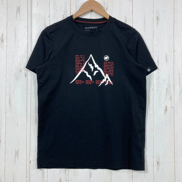 【Unisex S ブラック系】 Mammut ( マムート ) QD ヤリガタケ プリント Tシャツ アジアンフィット QD Yarigatake Print T-Shirt AF 槍ヶ岳プリント ポリエステル ウェア トップス インナー シャツ ショートスリーブT