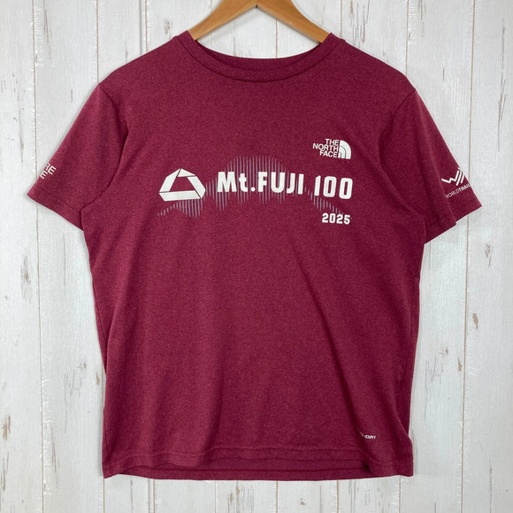 【Unisex M レッド系】 The North Face ( ザ・ノースフェイス ) Mt.FUJI100 2025 参加賞Tシャツ Mt.FUJI100 2025 Participant T-Shirt EXPLORE SOURCE ポリエステル ウェア トッ