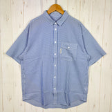 【Men's S ブルー系】 Ridge Mountain Gear ( リッジマウンテンギア ) ベーシック ショートスリーブ シャツ ストライプ Basic Short Sleeve Shirt Stripe  Blue × White z00055791 B