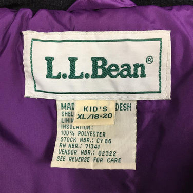 【Kid's XL パープル系】 Llbean ( エルエルビーン ) プリマロフト インサレーション フーディ Primaloft Insulation Hoody ジャケット MEN's S相当 ビンテージ 生産終了モデル 入手困難 International K