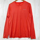 【Men's M オレンジ系】 2014 Patagonia ( パタゴニア ) ロングスリーブ アウトペーサー シャツ Long Sleeve Out Pecer Shirt ポリエステル ウェア トップス インナー シャツ ロングスリーブTシャツ クルーネック