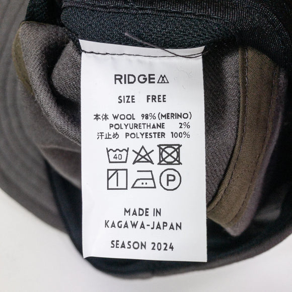 【Unisex OneSize グリーン系】 Ridge Mountain Gear ( リッジマウンテンギア ) フランネル ベーシック キャップ Flannel Basic Cap メリノウール Asian Unisex Dark Fog キャップ ヘッドウェア ウェア小物