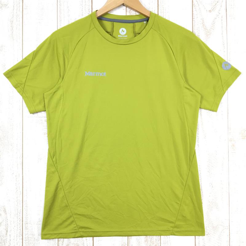 【Men's M イエロー系】 Marmot ( マーモット ) アセント ハーフスリーブ クルー Accent Hs Crew MJT-S6031 Asian Men's  化繊 ショートスリーブTシャツ クルーネック インナー シャツ トップス ウェア