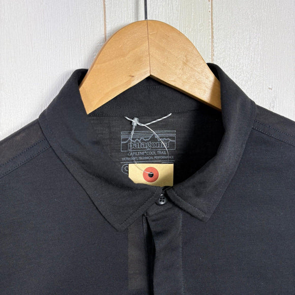 【Men's S ブラック系】 2021 Patagonia ( パタゴニア ) キャプリーン クール トレイル ポロ Capilene Cool Trail Polo ポリエステル ウェア トップス インナー シャツ ショートスリーブシャツ 化繊 z0005789