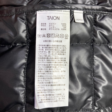 【Unisex L ブラック系】 Taion（タイオン） ベーシック ハイネック W ジップ インナー ダウン ジャケット Basic High Neck W Zip Inner Down Jacket ダウン ウェア トップス アウター ジャケット ダウンインサレー