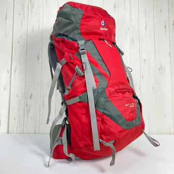 【Men's OneSize レッド系】 Deuter ( ドイター ) アクト ライト 40+10 Act Lite 40+10 Fire-Granite 5510 Vari Quick / Aircontact / 2気室 / ハイドレーション対応 バッグ ストレージ バ - 0