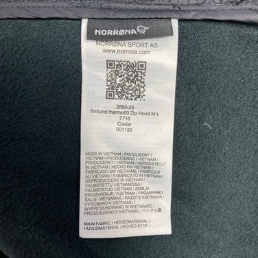 【Men's S ブラック系】 Norrona ( ノローナ ) フェムンド サーモ60 ジップ フード Femund Thermo60 Zip Hood 化繊ダウン ウェア トップス アウター ジャケット 化繊インサレーション プリマロフト・ブラック・インサレーシ