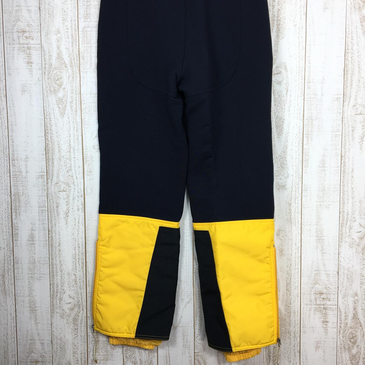 【Men's 84 イエロー系】 The North Face ( ザ・ノースフェイス ) 1990S ウールミックス ストレッチ ジャージ スキー ビブパンツ Wool-Mixed Stretch Jersey Ski Bib-Pants 茶タグ ビンテージ 入手困