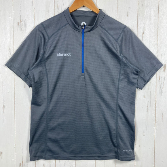 【Men's L グレー系】 Marmot ( マーモット ) サンスクリーン ショートスリーブ シャツ Sunscreen Short Sleeve Shirt ポリエステル ウェア トップス インナー シャツ ショートスリーブシャツ 化繊 z00053233