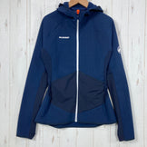 【Women's XS ネイビー系】 Mammut ( マムート ) アイガー スピード ミッドレイヤー ハイブリッド フーデッド ジャケット Eiger Speed ML Hybrid Hooded Jacket Women Eiger Extreme 防風 ストレッチ
