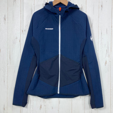 【Women's XS ネイビー系】 Mammut ( マムート ) アイガー スピード ミッドレイヤー ハイブリッド フーデッド ジャケット Eiger Speed ML Hybrid Hooded Jacket Women Eiger Extreme 防風 ストレッチ