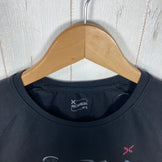 【Women's S Black Series】 Montura Sporty 2 T-Shirt Cotton Wear Tops Inner Shirt Short Sleeve T-Shirt Crew Neck Cotton z00055672 Cotton Show