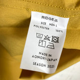 Ridge Mountain Gear 男士大号黄色基础款短袖衬衫（乡村芥末黄）、涤纶、上衣、汗衫