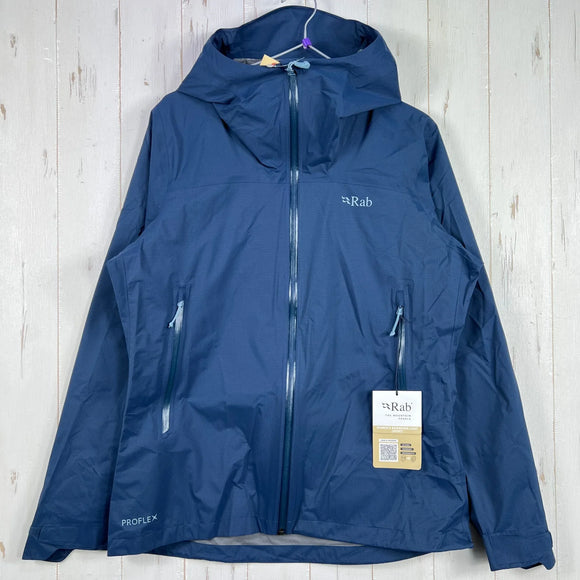【Women's L ブルー系】 Rab ( ラブ ) ダウンポア ライト ジャケット ウィメンズ Downpour Light Jacket Wmns QWG-91 TEMPEST BLUE z00056117 TEMPEST BLUE レインシェル アウター ジャ
