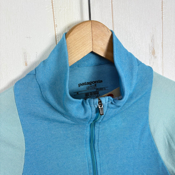 【Women's M ブルー系】 2012 Patagonia ( パタゴニア ) キャプリーン 2 ライトウェイト ジップネック Capilene 2 Lightweight Zip-Neck 吸汗速乾 ハーフジップ ポリエステル ウェア トップス インナー シャツ