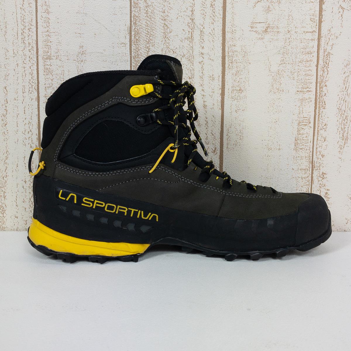 [男士 27.3 厘米炭灰色] La Sportiva Traverse X5 Gore-Tex TX5 GTX 皮革 27I 男士碳/黄色徒步靴鞋类