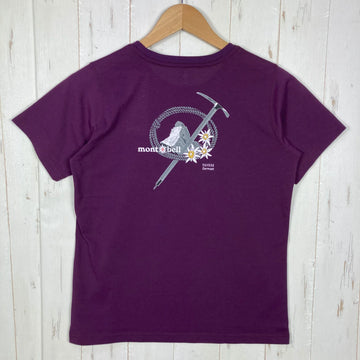 【Women's S パープル系】 Montbell ( モンベル ) ウィック ティー ヴィリッシュ ピッケル Wic. T Willisch Pickel ポリエステル ウェア トップス インナー シャツ ショートスリーブTシャツ クルーネック 化繊 z000556 - 0