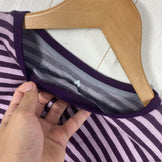 【Women's S パープル系】 Montbell ( モンベル ) メリノウールプラス ボーダー ロングスリーブ T シャツ Merino Wool Plus Border Long Sleeve T-Shirt スランテックカフ / UVカット メリノウール ウェ