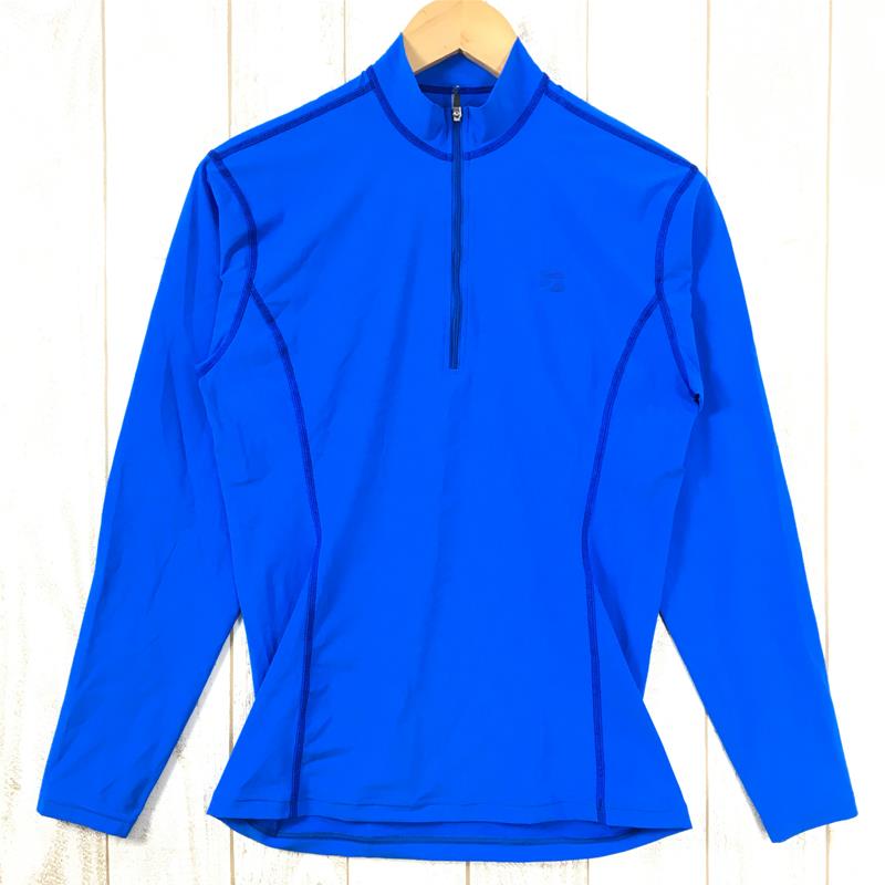 【Men's M ブルー系】 Finetrack ( ファイントラック ) ラピッドラッシュ ジップネック シャツ FWM0422 Asian Men's ゴージュブルー 化繊 ロングスリーブシャツ インナー シャツ トップス ウェア