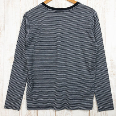 【Women's XS グレー系】 Icebreaker ( アイスブレーカー ) リュクス ライト ロングスリーブ ポケット クルー ストライプ Luxe Lite LS Pocket Crewe Stripe ブラック×メトロヘザー メリノウール ウェア トップス - 【公式】2ndGEAR（セカンドギア）Webショップ【登山用品・アウトドア用品専門 買取販売店】