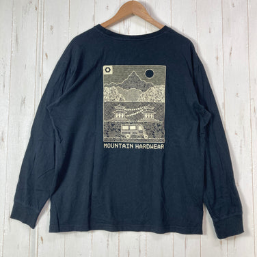 【Men's L ブラック系】 Mountain Hardwear ( マウンテンハードウェア ) リググラフィック リラックスド ロングスリーブ コットン ウェア トップス インナー シャツ ロングスリーブTシャツ クルーネック コットン z00059507  コ