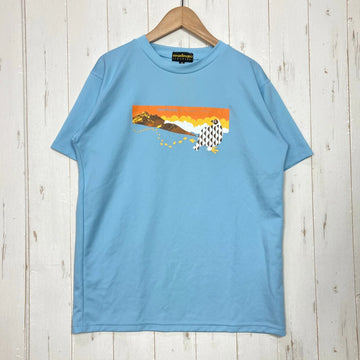 【Unisex S ブルー系】 燕山荘（えんざんそう） 燕山荘 オリジナル ティーシャツ ポリエステル ウェア トップス インナー シャツ ショートスリーブTシャツ クルーネック 化繊 z00060566  化繊 ショートスリーブTシャツ クルーネック インナー シ