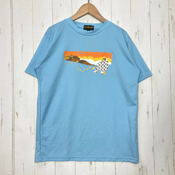 【Unisex S ブルー系】 燕山荘（えんざんそう） 燕山荘 オリジナル ティーシャツ ポリエステル ウェア トップス インナー シャツ ショートスリーブTシャツ クルーネック 化繊 z00060566  化繊 ショートスリーブTシャツ クルーネック インナー シ