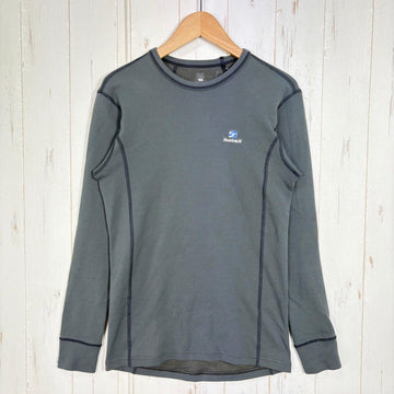 【Men's S グレー系】 Finetrack ( ファイントラック ) ドライレイヤー ウォーム ロングスリーブ Dry Layer Warm Long Sleeve 耐久撥水 保温 抗菌防臭 ウェア トップス インナー シャツ ロングスリーブTシャツ クルー