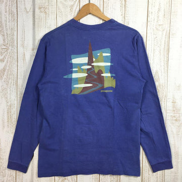 【Men's S ブルー系】Patagonia ( パタゴニア ) オーガニックコットン ベネフィシャル ロングスリーブ Tシャツ アメリカ製 生産終了モデル 入手困難 International Men's コットン ロングスリーブTシャツ クルーネック インナー シャツ トップス ウェア - 【公式】2ndGEAR（セカンドギア）Webショップ【登山用品・アウトドア用品専門 買取販売店】