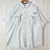 【Men's XL ホワイト系】 Columbia ( コロンビア ) バハマ 2 ショートスリーブ シャツ Bahama II Short Sleeve Shirt PFGシリーズ ナイロン ウェア トップス インナー シャツ ショートスリーブシャツ 化繊 z000
