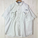 【Men's XL ホワイト系】 Columbia ( コロンビア ) バハマ 2 ショートスリーブ シャツ Bahama II Short Sleeve Shirt PFGシリーズ ナイロン ウェア トップス インナー シャツ ショートスリーブシャツ 化繊 z000-1