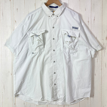 【Men's XL ホワイト系】 Columbia ( コロンビア ) バハマ 2 ショートスリーブ シャツ Bahama II Short Sleeve Shirt PFGシリーズ ナイロン ウェア トップス インナー シャツ ショートスリーブシャツ 化繊 z000
