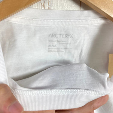 Arcteryx Kragg SL 棉质 Blurred Bird Crew 短袖（女款中号，白色）