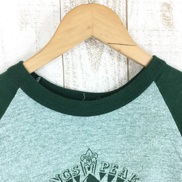 【Men's XL グリーン系】 80S Longs Peak ラグラン ヘザー Tシャツ 希少なアウトドアTシャツ ビンテージ International Men's 化繊 ショートスリーブTシャツ クルーネック インナー シャツ トップス ウェア - 【公式】2ndGEAR（セカンドギア）Webショップ【登山用品・アウトドア用品専門 買取販売店】