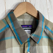 【Men's XS グレー系】 2014 Patagonia ( パタゴニア ) ロングスリーブ ゴーン アゲイン シャツ Long-Sleeved Gone Again Shirt MTEW ナイロン ウェア トップス インナー シャツ ロングスリーブシャツ 化繊